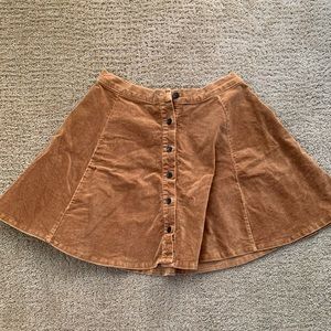 Brandy Melville Brown Corduroy Skirt